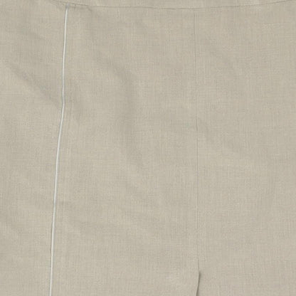 Per Una Womens Beige Polyester Straight & Pencil Skirt Size 12 Zip