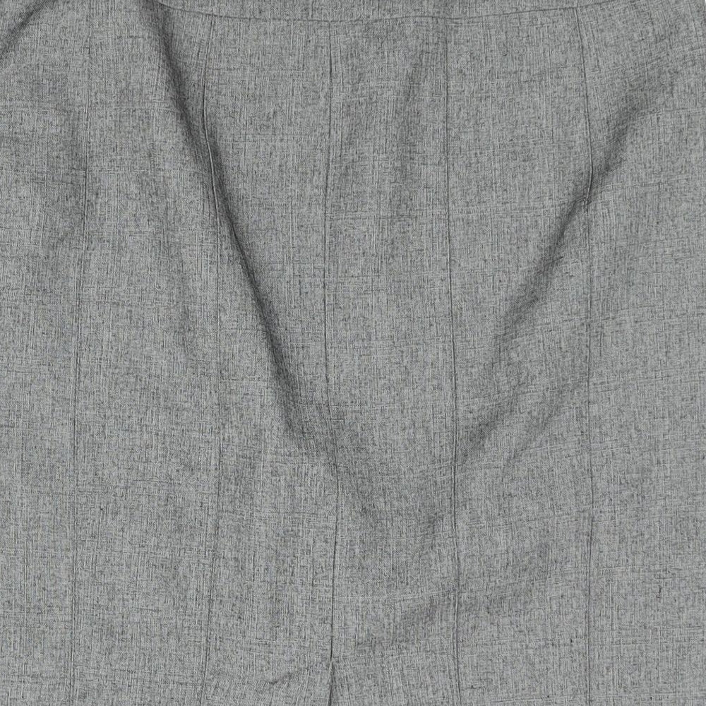 NEXT Womens Grey Polyester Straight & Pencil Skirt Size 14 Zip