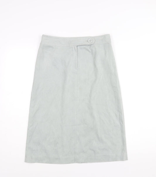 NEXT Womens Blue Polyester A-Line Skirt Size 10 Zip