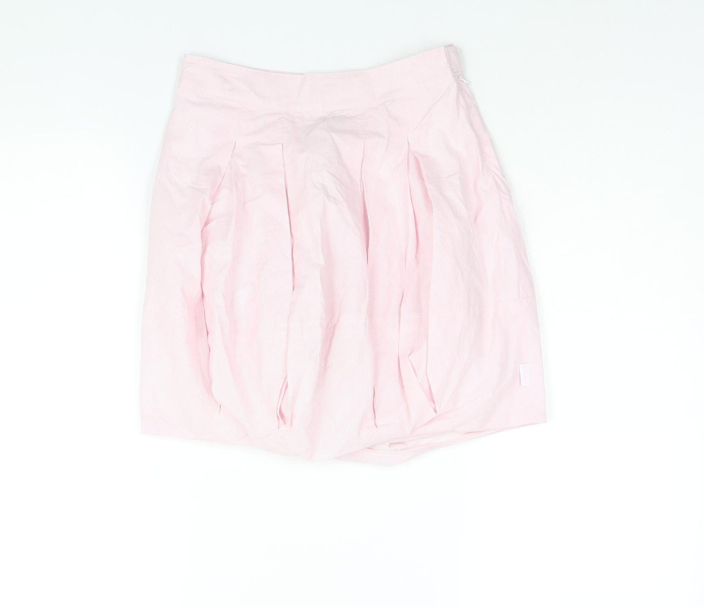 Lottum Womens Pink Striped Polyester Mini Skirt Size 8 Zip