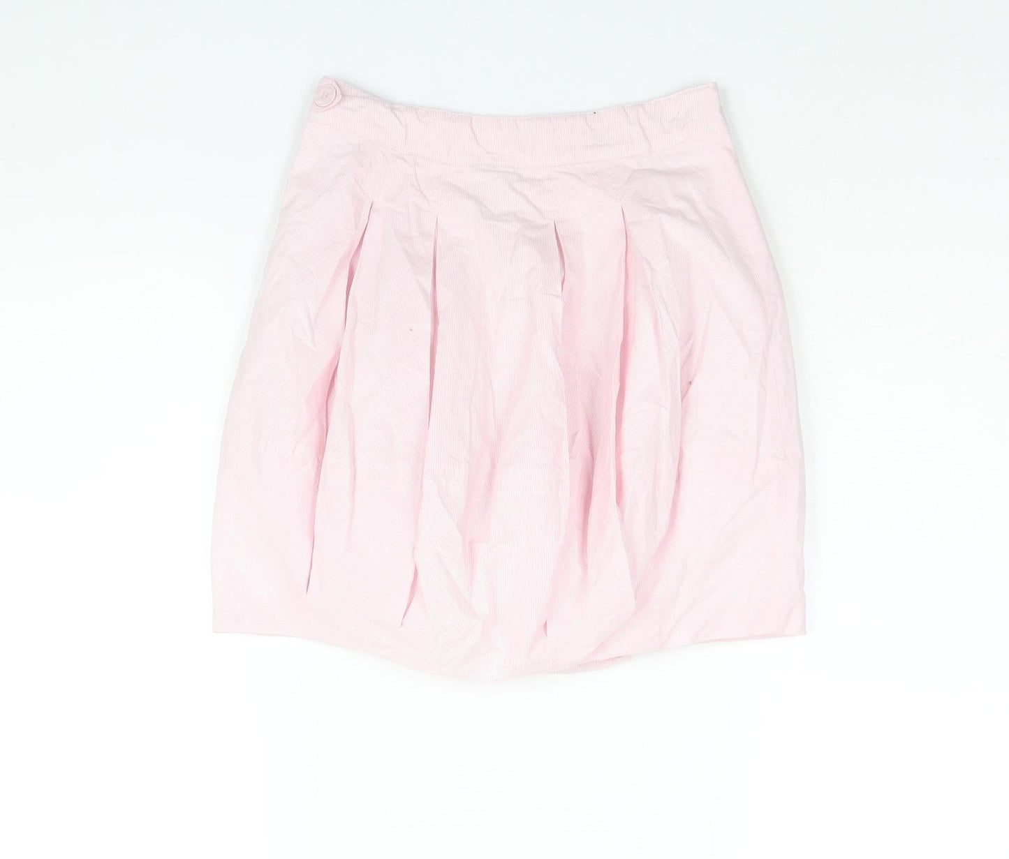 Lottum Womens Pink Striped Polyester Mini Skirt Size 8 Zip