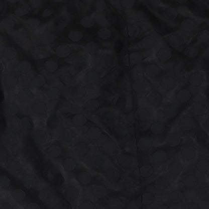 Numph Womens Black Polka Dot Polyamide A-Line Skirt Size 14