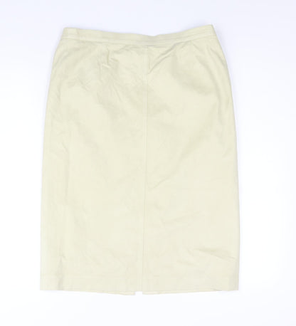 ara Womens Beige Polyester Straight & Pencil Skirt Size 32 in Zip