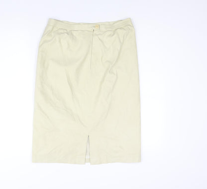 ara Womens Beige Polyester Straight & Pencil Skirt Size 32 in Zip