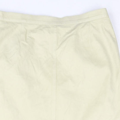 ara Womens Beige Polyester Straight & Pencil Skirt Size 32 in Zip