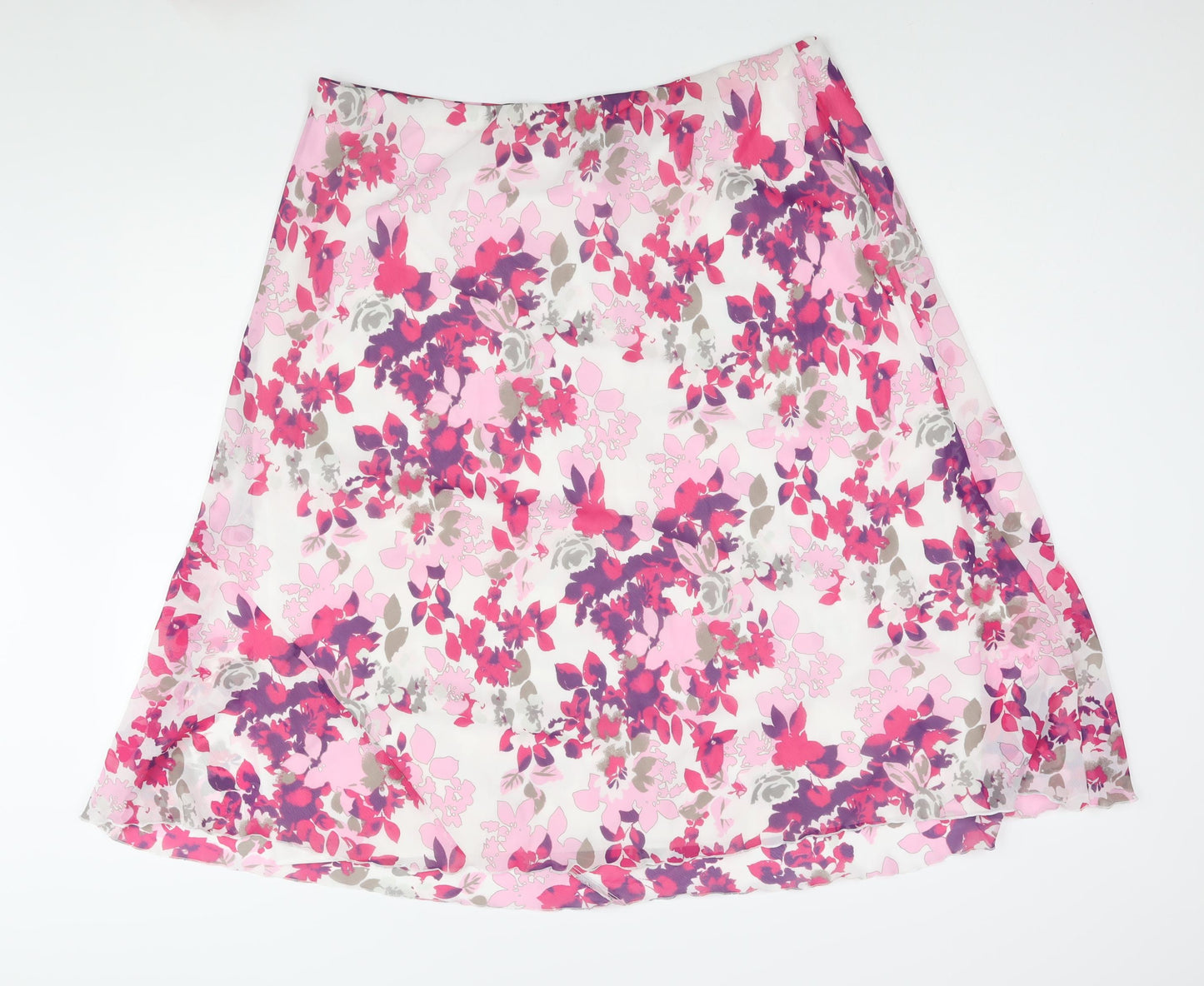 Autonomy Womens Multicoloured Floral Polyester A-Line Skirt Size 22