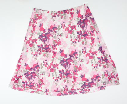 Autonomy Womens Multicoloured Floral Polyester A-Line Skirt Size 22