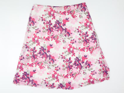 Autonomy Womens Multicoloured Floral Polyester A-Line Skirt Size 22