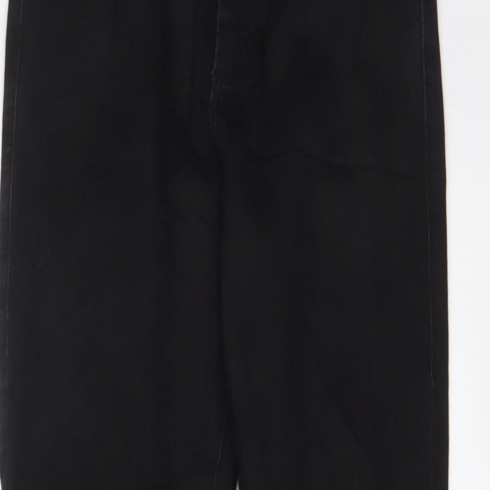 Topshop Womens Black Cotton Skinny Jeans Size 28 in L30 in Regular Zip - Pockets