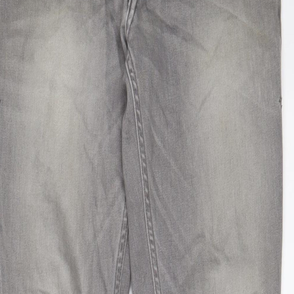 Burton Mens Grey Cotton Skinny Jeans Size 28 in L30 in Regular Zip - Pockets