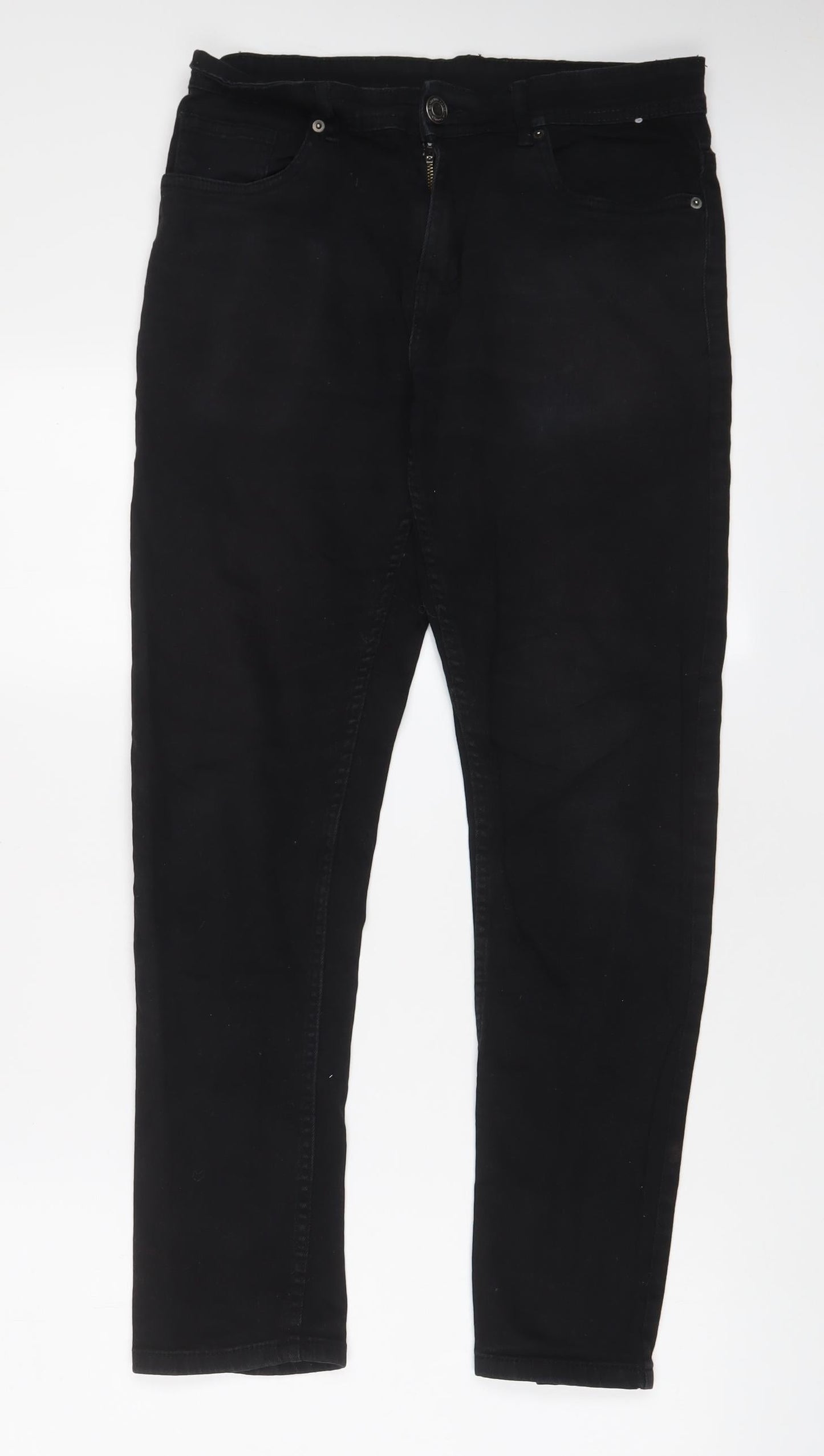 Denim & Co. Mens Black Cotton Skinny Jeans Size 30 in L30 in Regular Zip - Pockets