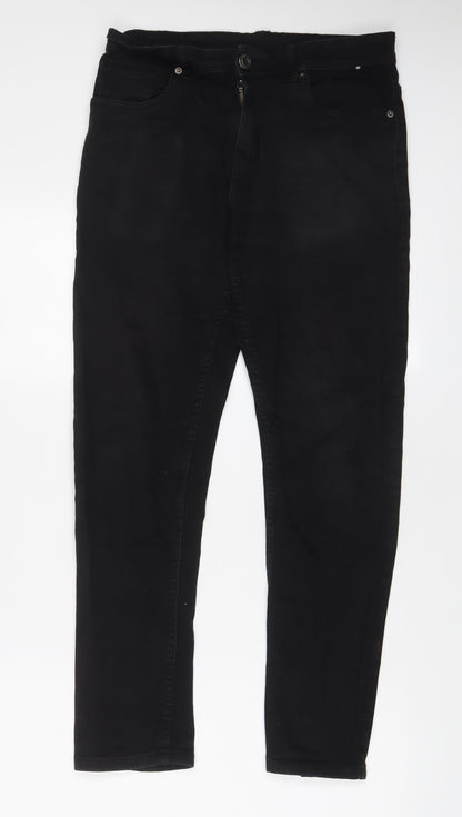 Denim & Co. Mens Black Cotton Skinny Jeans Size 30 in L30 in Regular Zip - Pockets