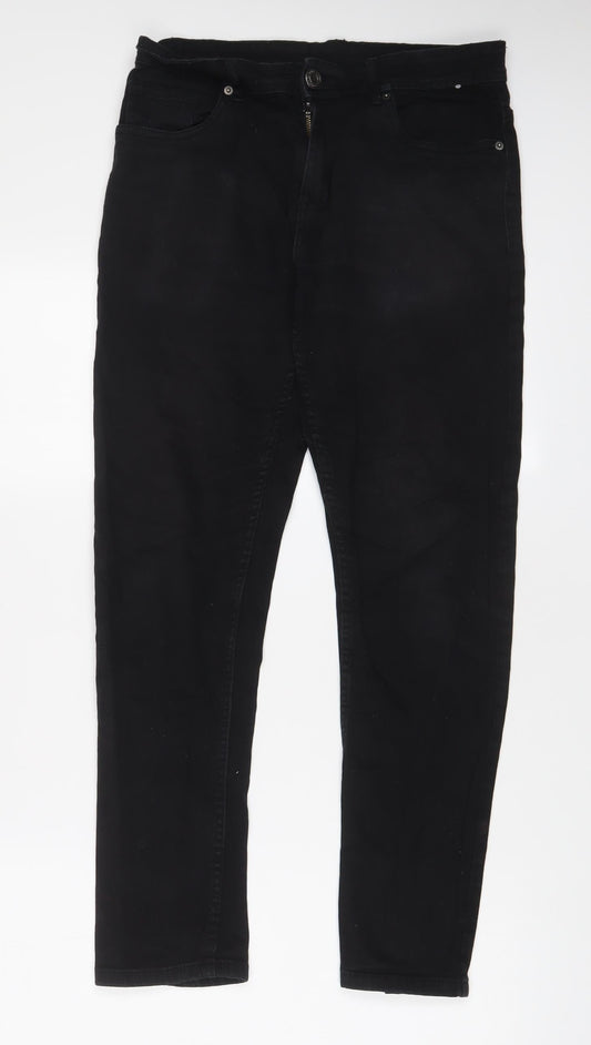 Denim & Co. Mens Black Cotton Skinny Jeans Size 30 in L30 in Regular Zip - Pockets