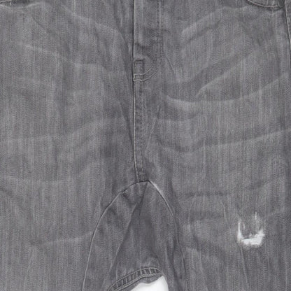 Denim & Co. Mens Grey Cotton Tapered Jeans Size 30 in L30 in Regular Zip - Arc Leg