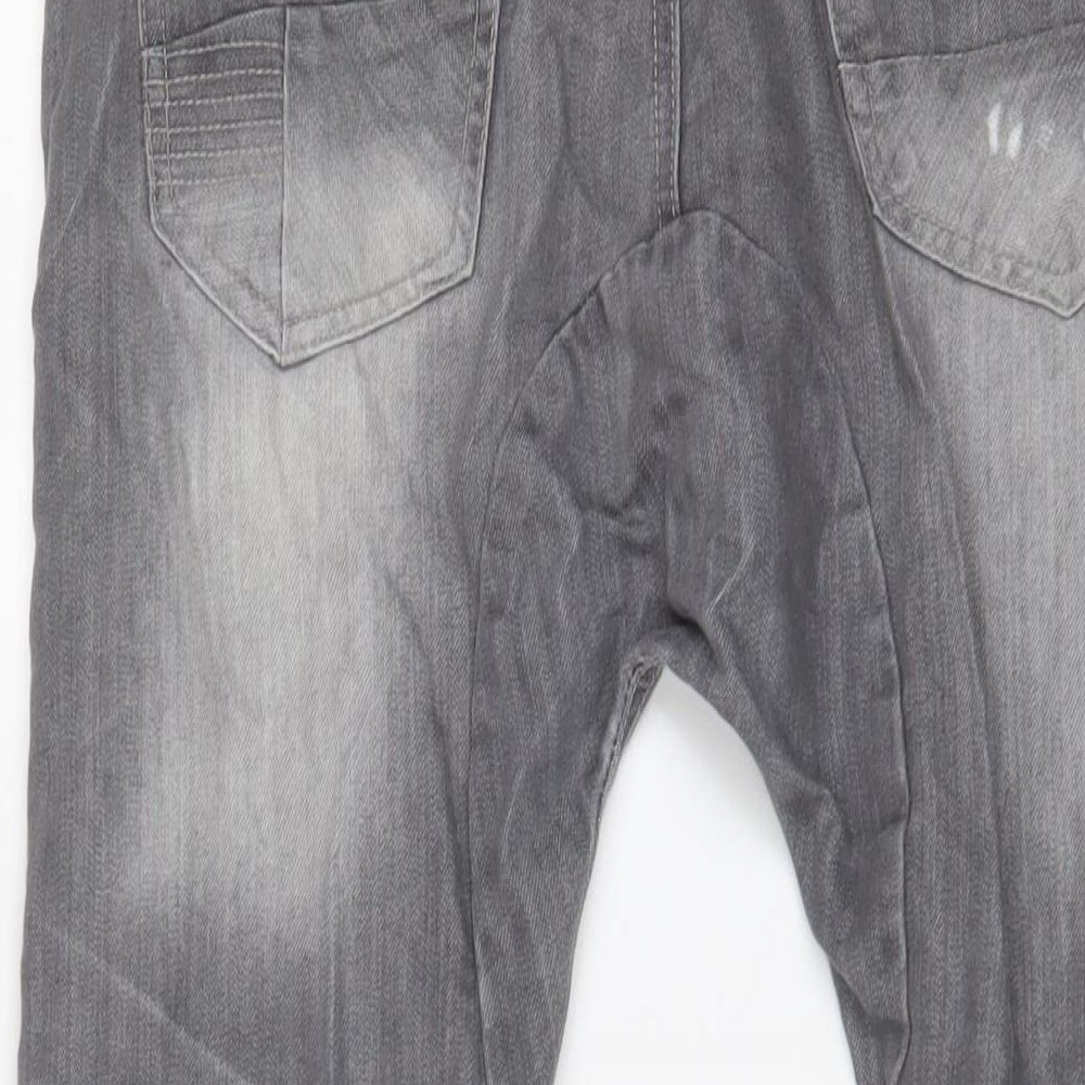 Denim & Co. Mens Grey Cotton Tapered Jeans Size 30 in L30 in Regular Zip - Arc Leg