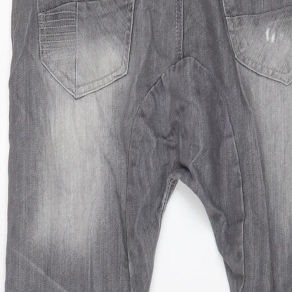 Denim & Co. Mens Grey Cotton Tapered Jeans Size 30 in L30 in Regular Zip - Arc Leg