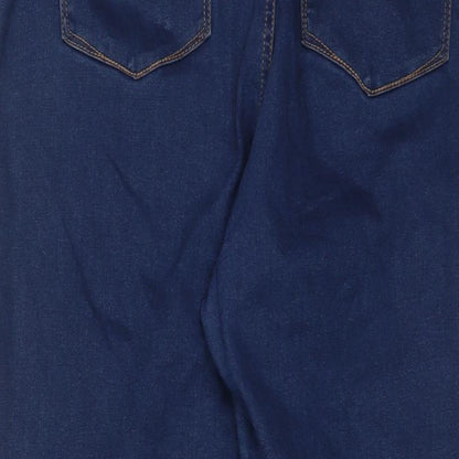 Denim & Co. Womens Blue Cotton Skinny Jeans Size 38 in L28 in Regular Zip