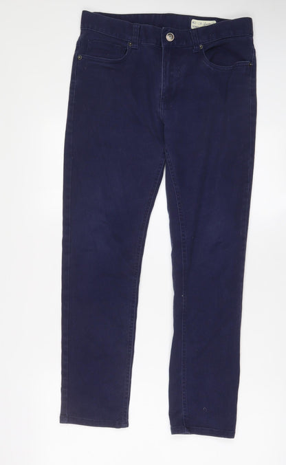 Denim & Co. Mens Blue Cotton Skinny Jeans Size 32 in L30 in Regular Zip - Pockets