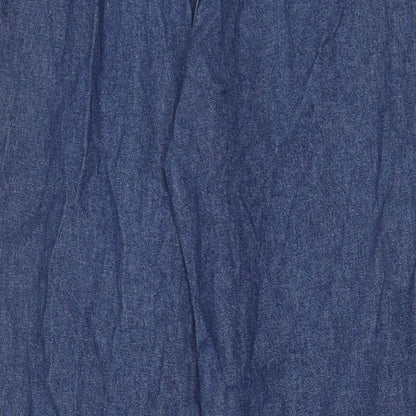 Rebecca Malone Womens Blue Cotton Straight Jeans Size M L28 in Regular - Elasticated waist