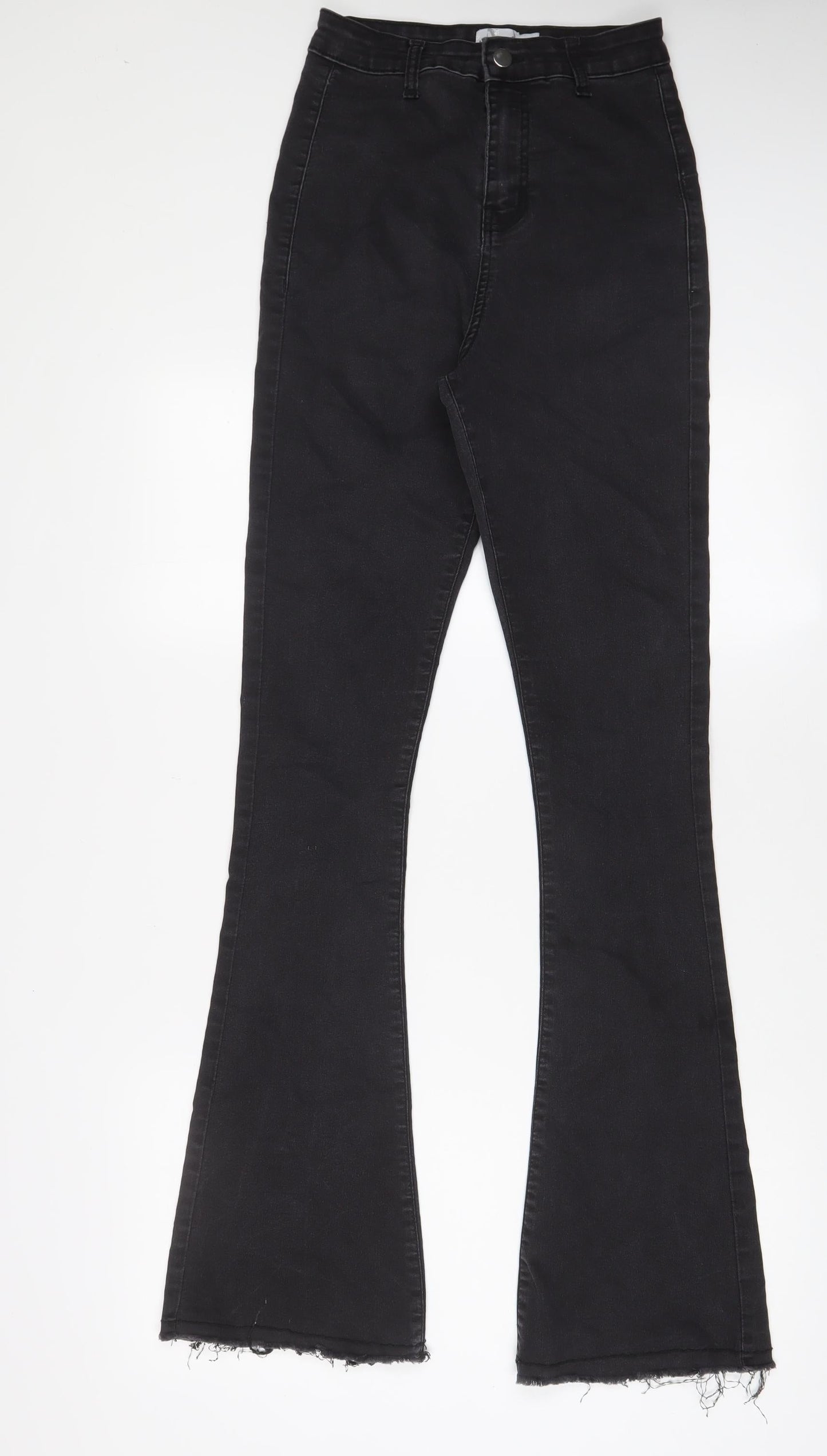 Both from belief Womens Grey Cotton Flared Jeans Size 6 L31 in Regular Zip - Pockets