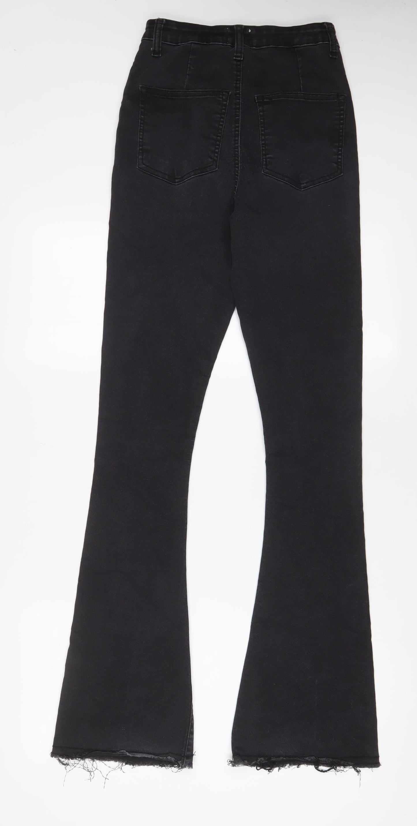 Both from belief Womens Grey Cotton Flared Jeans Size 6 L31 in Regular Zip - Pockets