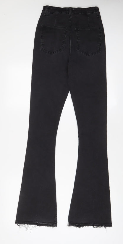 Both from belief Womens Grey Cotton Flared Jeans Size 6 L31 in Regular Zip - Pockets