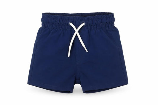 Marks and Spencer Boys Blue Polyester Cropped Trousers Size 0-3 Months Drawstring - Swim shorts
