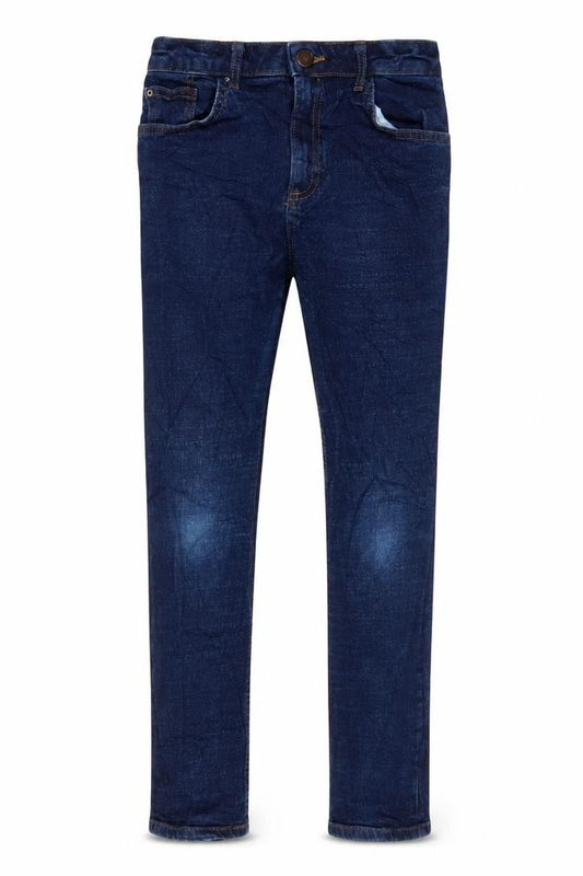 River Island Boys Blue Cotton Skinny Jeans Size 11 Years L23 in Regular Zip - Adjustable waist, Pockets