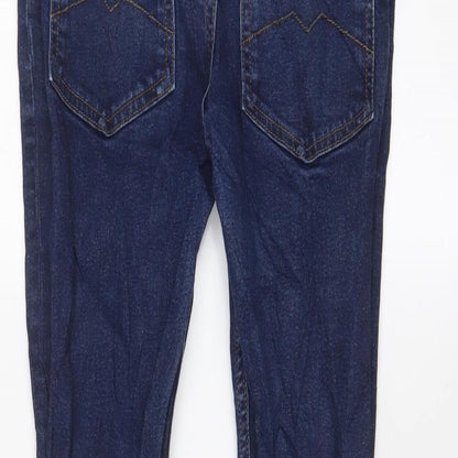River Island Boys Blue Cotton Skinny Jeans Size 11 Years L23 in Regular Zip - Adjustable waist, Pockets