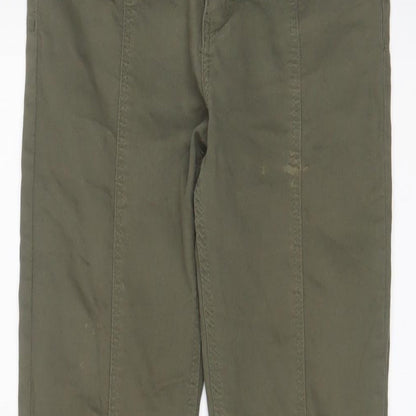 H&M Girls Green Cotton Skinny Jeans Size 12-13 Years L28 in Regular Zip - Zip Pockets