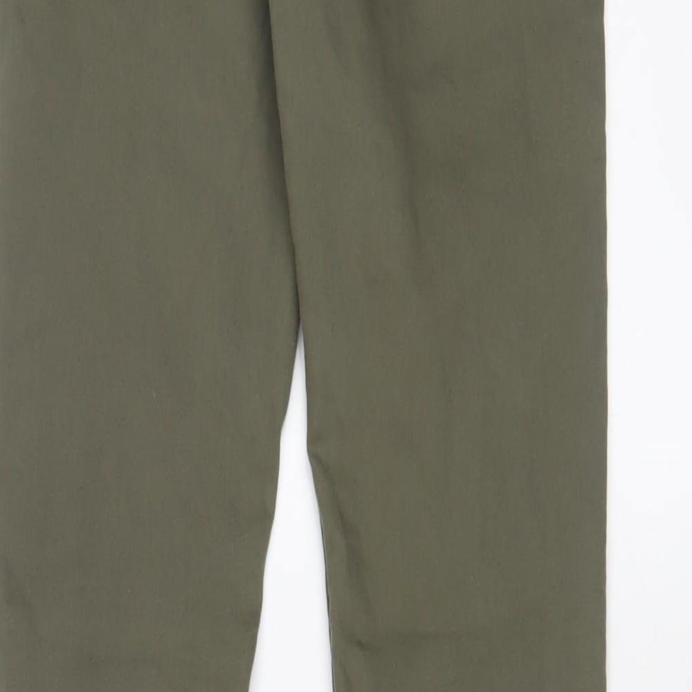 H&M Girls Green Cotton Skinny Jeans Size 12-13 Years L28 in Regular Zip - Zip Pockets