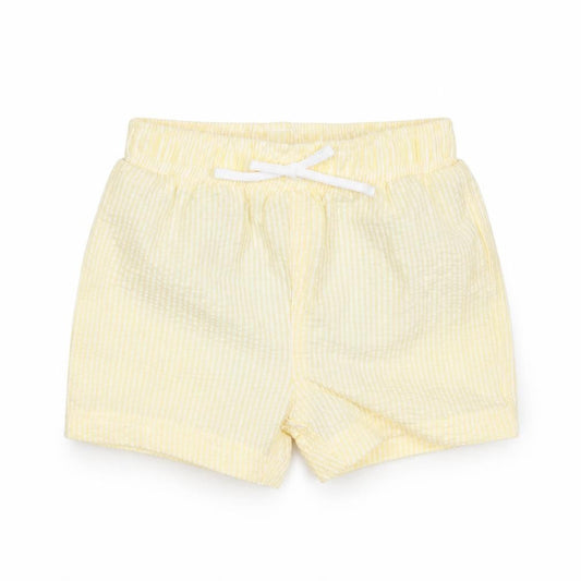 Marks and Spencer Baby Yellow Plaid Cotton Cropped Trousers Size 6-9 Months Drawstring