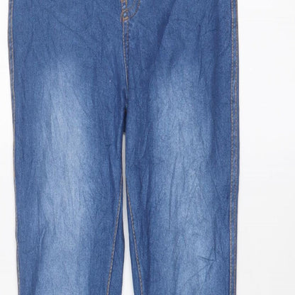 H&M Girls Blue Cotton Skinny Jeans Size 10-11 Years L25 in Regular Pullover