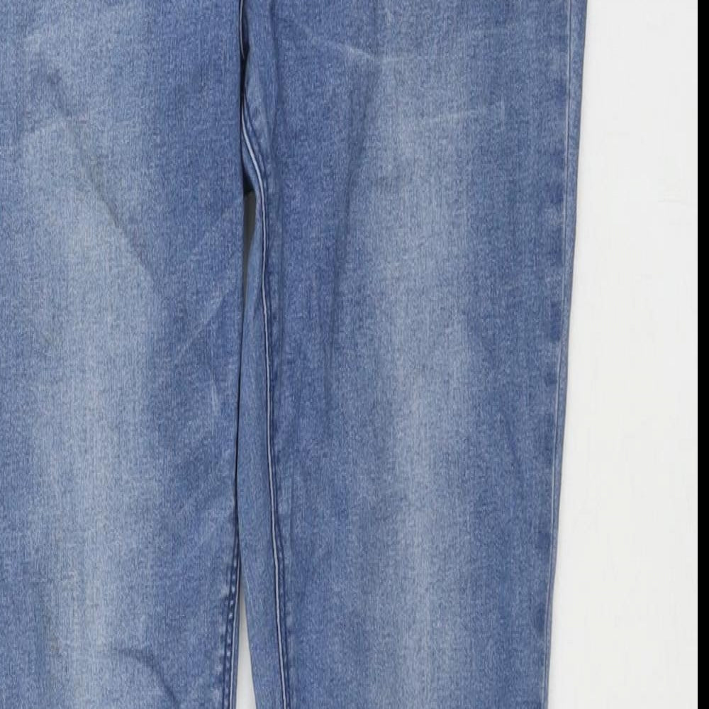 Very Womens Blue Cotton Skinny Jeans Size 12 L30 in Regular Zip