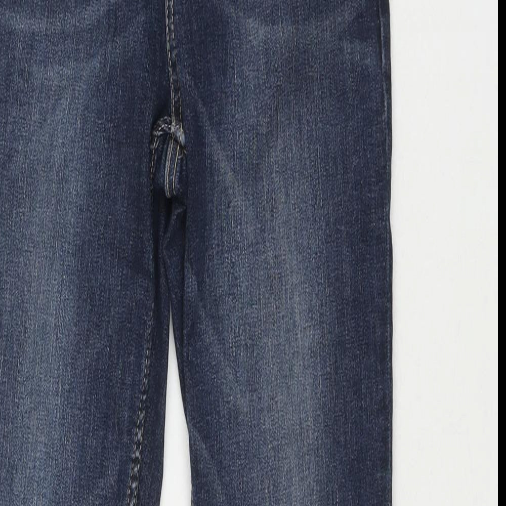 Zara Womens Blue Cotton Skinny Jeans Size 8 L26 in Regular Zip