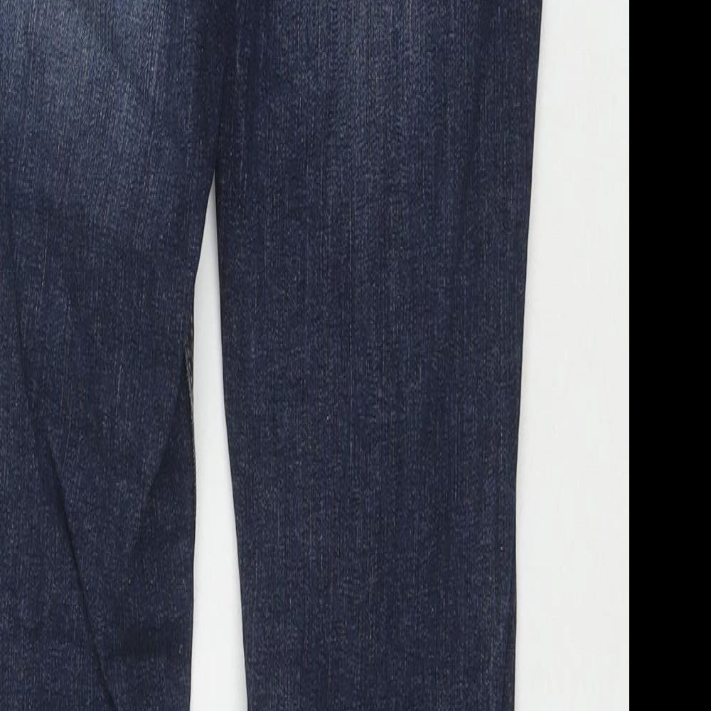 Zara Womens Blue Cotton Skinny Jeans Size 8 L26 in Regular Zip