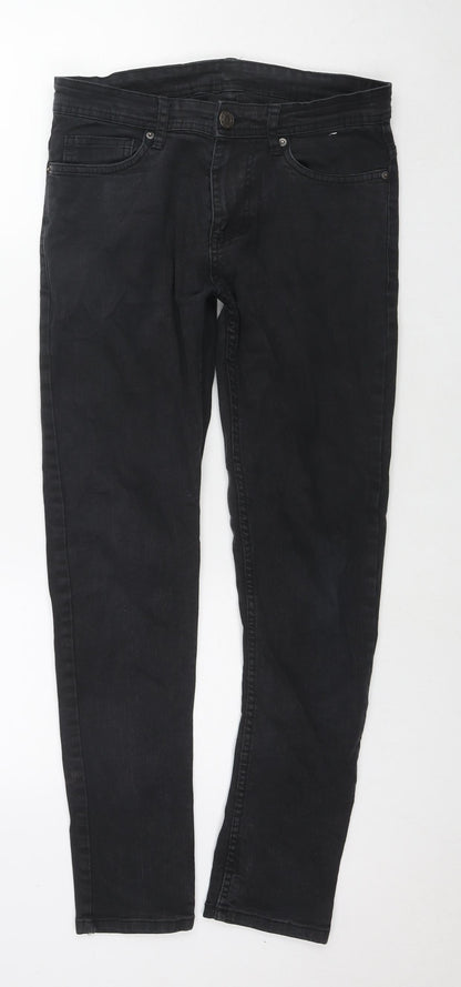Denim & Co. Womens Black Cotton Skinny Jeans Size 30 in L30 in Regular Zip