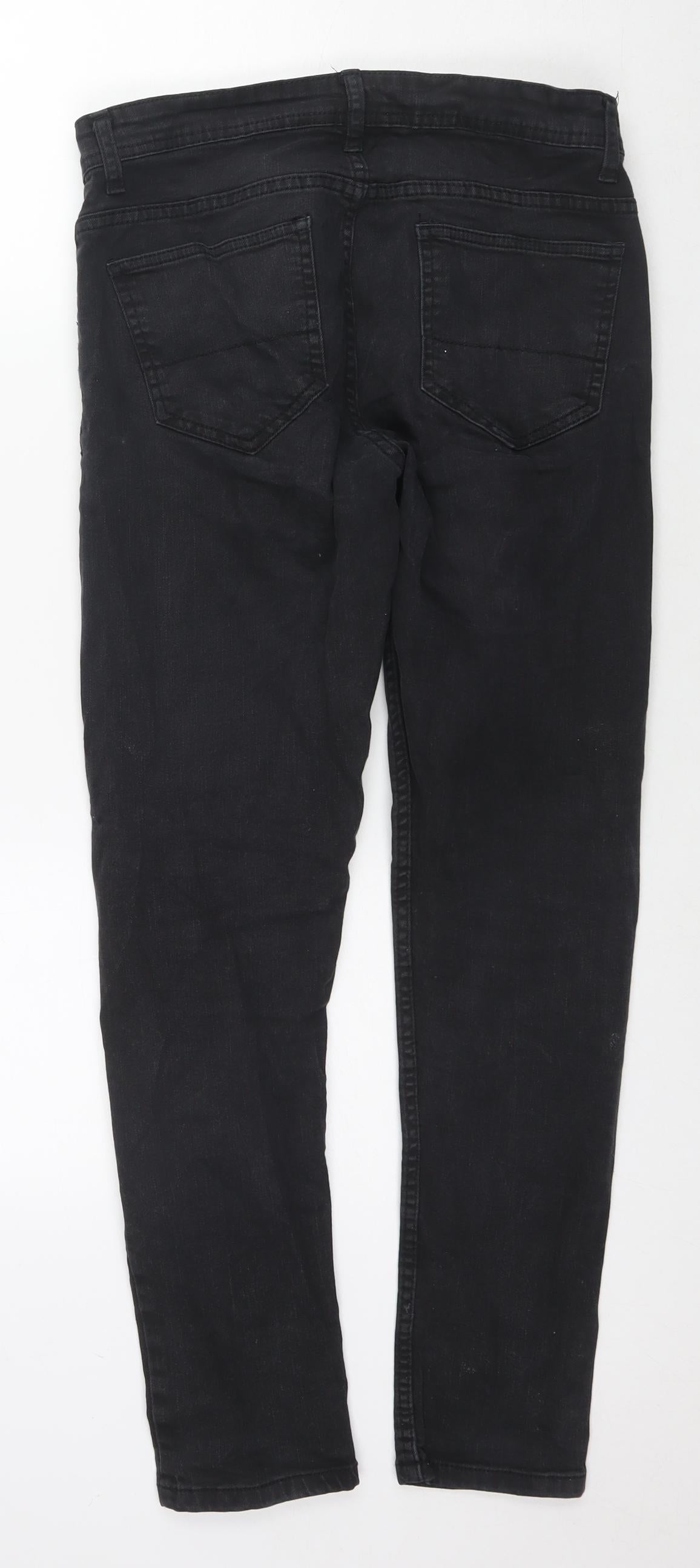 Denim & Co. Womens Black Cotton Skinny Jeans Size 30 in L30 in Regular Zip