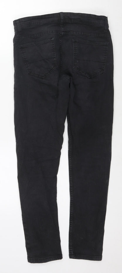 Denim & Co. Womens Black Cotton Skinny Jeans Size 30 in L30 in Regular Zip
