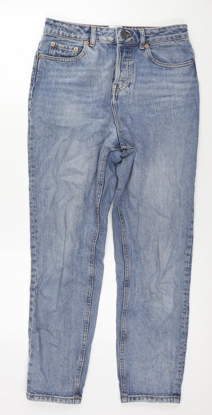 ASOS Womens Blue Cotton Straight Jeans Size 26 in L32 in Regular Zip