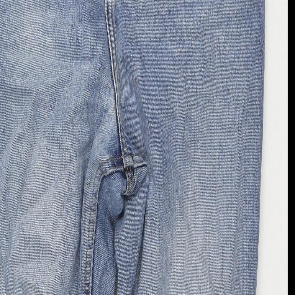 ASOS Womens Blue Cotton Straight Jeans Size 26 in L32 in Regular Zip