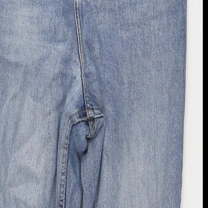 ASOS Womens Blue Cotton Straight Jeans Size 26 in L32 in Regular Zip