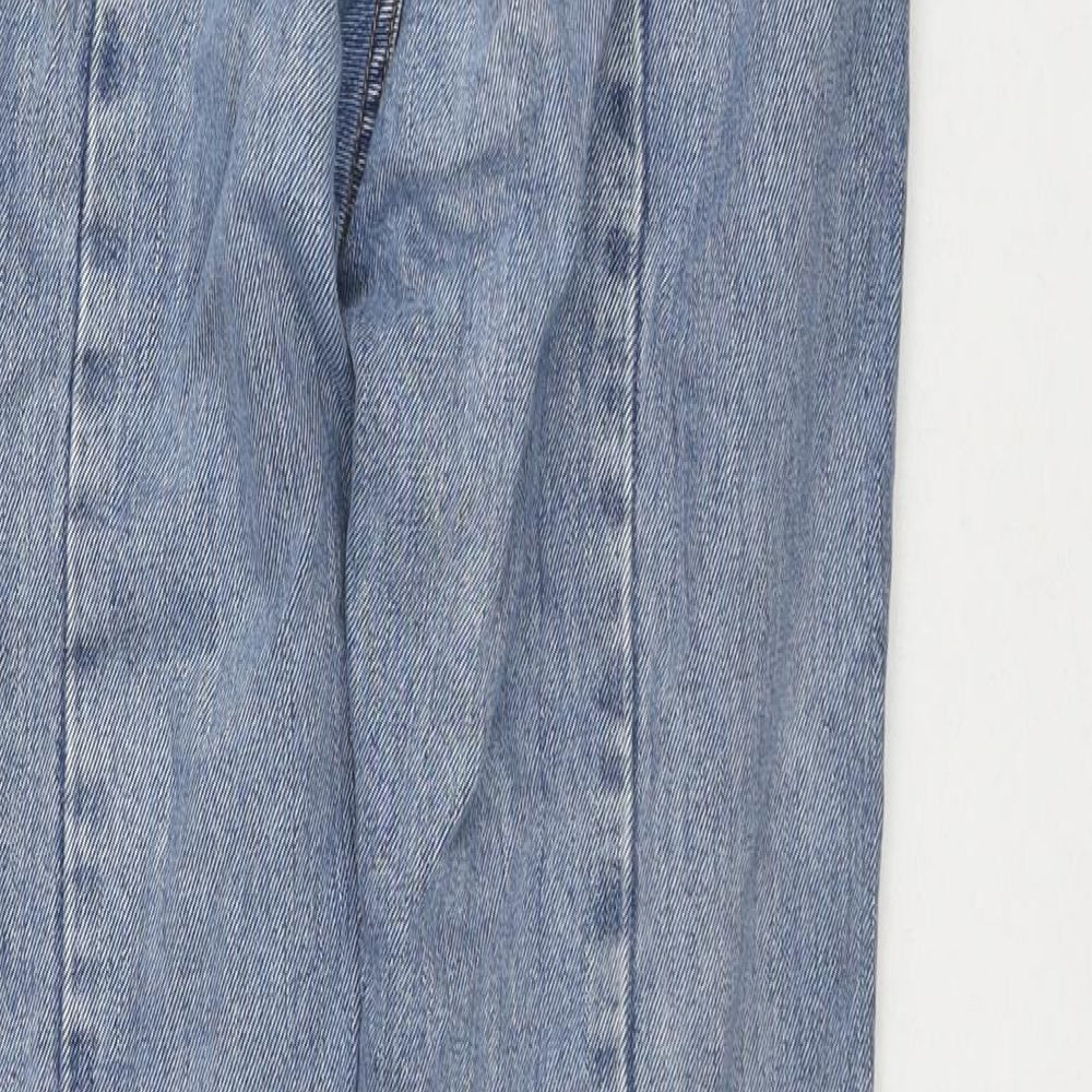 ASOS Womens Blue Cotton Straight Jeans Size 26 in L32 in Regular Zip