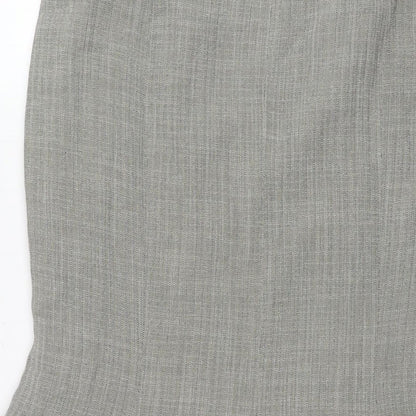 Precis Womens Grey Acetate Trumpet Skirt Size 10 Zip