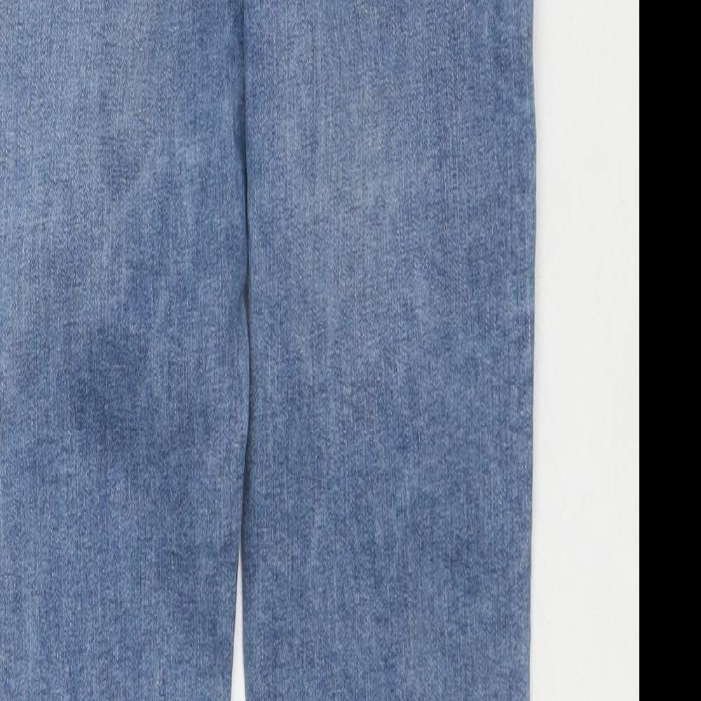 Denim & Co. Girls Blue Cotton Skinny Jeans Size 10-11 Years L26 in Regular Zip