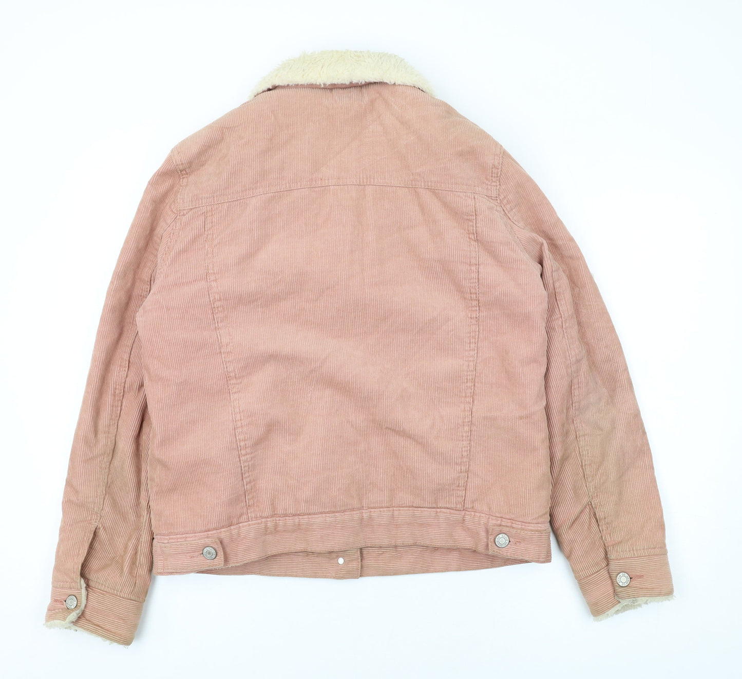 Denim & Co. Womens Pink Jacket Size 12 Button