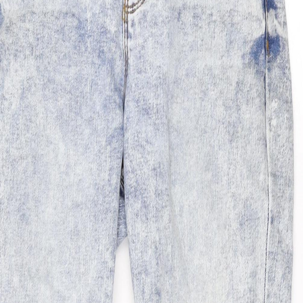 Denim & Co. Womens Blue Cotton Skinny Jeans Size 10 L27 in Regular Zip