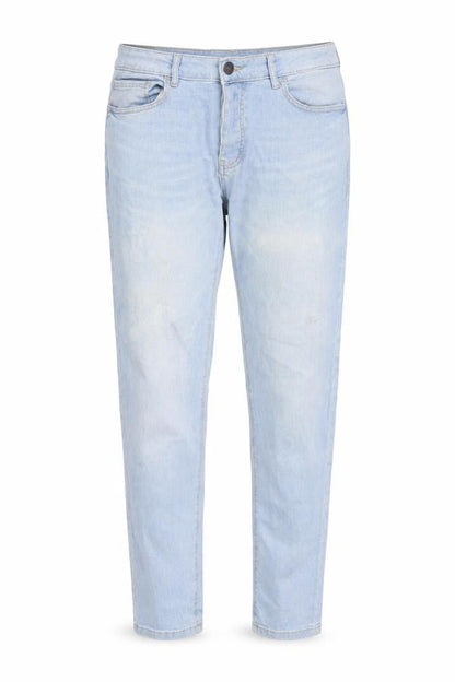 Denim & Co. Womens Blue Cotton Straight Jeans Size 34 in L31 in Regular Zip