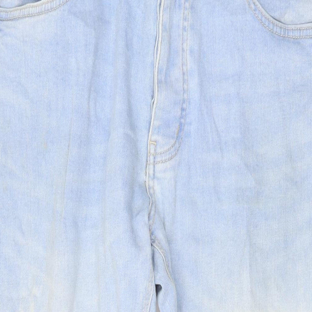 Denim & Co. Womens Blue Cotton Straight Jeans Size 34 in L31 in Regular Zip