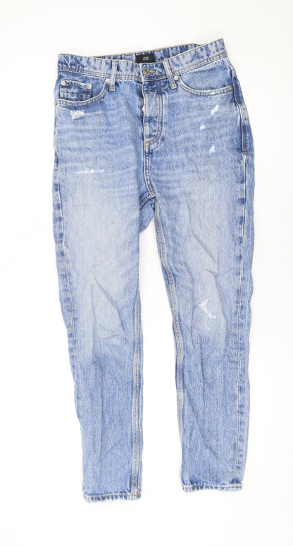 River Island Womens Blue Cotton Skinny Jeans Size 28 L30 in Regular Zip